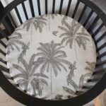 Boxkleed voor een ronde box palms print