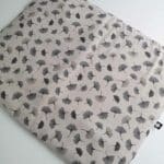 Rechthoekig boxkleed op maat grey leaves