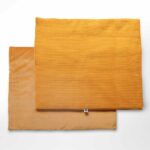 Rechthoekig boxkleed velvet oker geel