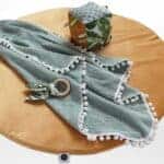 Rond boxkleed velvet oker geel velours boxkleed