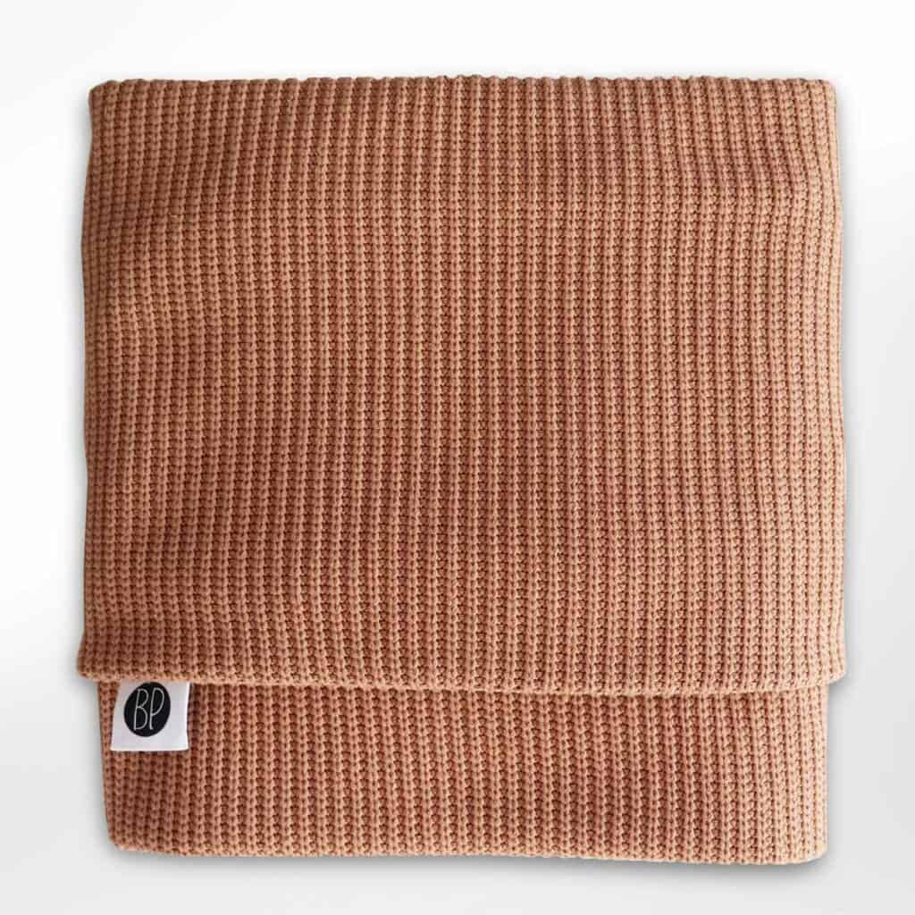 Deken gebreid honing baby blanket knitted