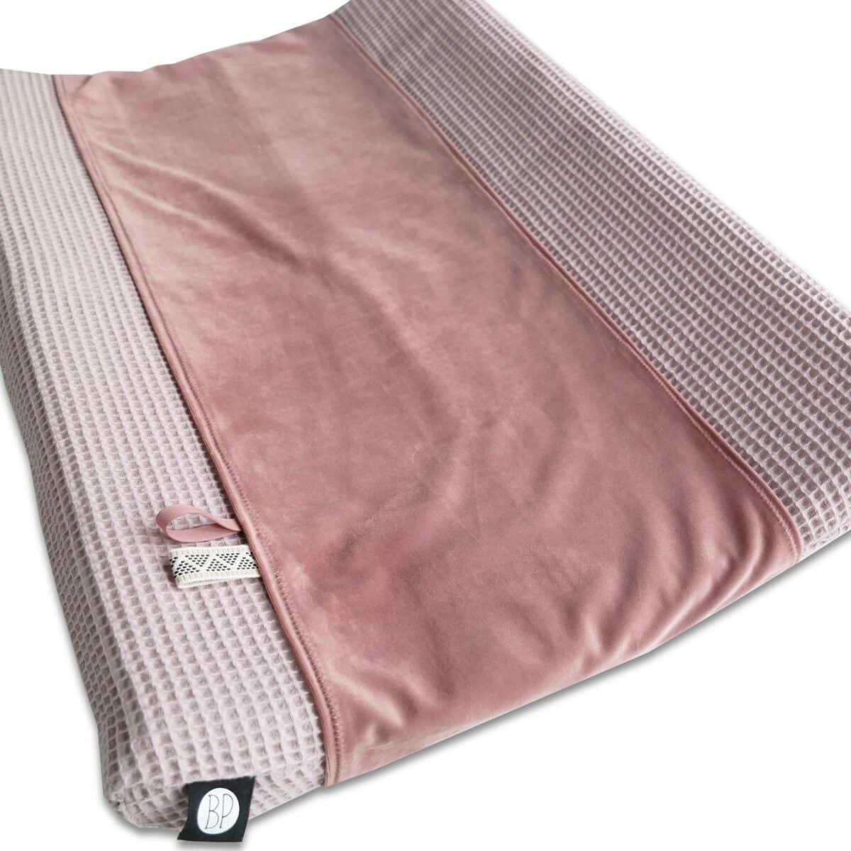 Omkleedkussenband velvet roze 1