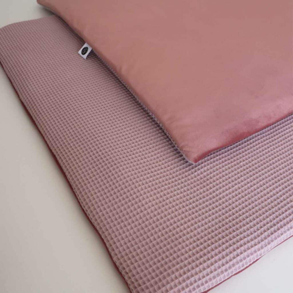 Vierkant boxkleed velvet roze