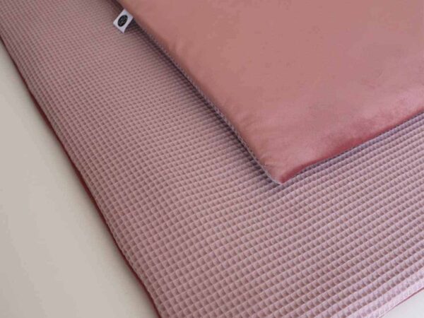 Vierkant boxkleed velvet roze
