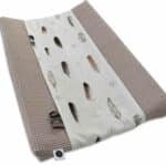 Omkleedkussenband feathers wafel zand