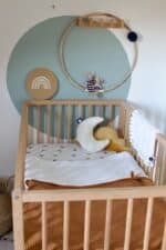 ledikantdeken teddy ecru met wafel caramel