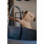 badponcho beige bruin, badponcho baby