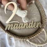 Houten Mijlpaalset voor Baby's - Perfect voor Zwangerschapsaankondiging en Kraamcadeau