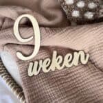 houten mijlpaalset woorden en cijfers, babyshower, kraamfeest,