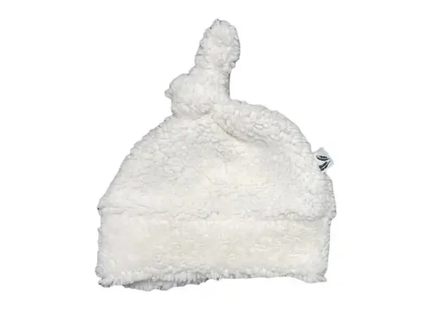 Teddy kboopmutsje voor Newborn in lekker zachte stof natural met GOTS keurmerk