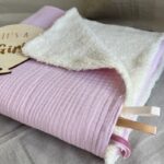 Ledikantdeken lila, baby deken biologische stof