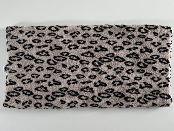 tweeling boxkleed teddy stof tijgerprint, teddy stof hartjesprint